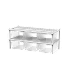 Moon Series 4030H 2-Tier Stackable Reptile Rack & 7.1" (18 cm) Tall Tubs (Without Base and Wheels)