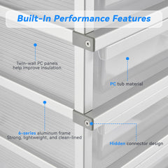 Moon Series 6090 2-Tier Stackable Reptile Rack (Without Base and Wheels)